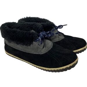 Sperry Women's Pile-Lined Duck Suede Leather Faux Fur Lining Slipper Shoes 8